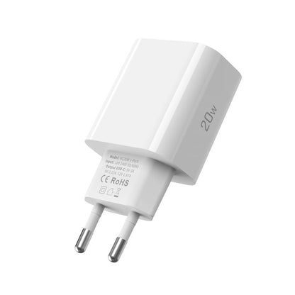 Incarcator Retea Cu Cablu USB-C Tech-Protect NC20W, 20W, 3A, 1 x USB-C, Alb