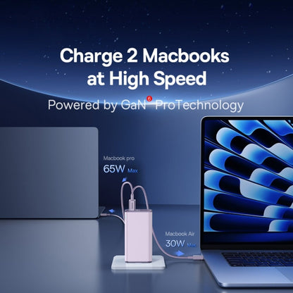 Incarcator Retea Cu Cablu USB-C Baseus GaN6 Pro, 100W, 3.25A, 2 x USB-A - 2 x USB-C, Mov P10162705532-00
