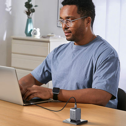 Incarcator Retea Cu Cablu USB-C UGREEN X755 Nexode Pro, 65W, 3A, 1 x USB-A - 2 x USB-C, Gri