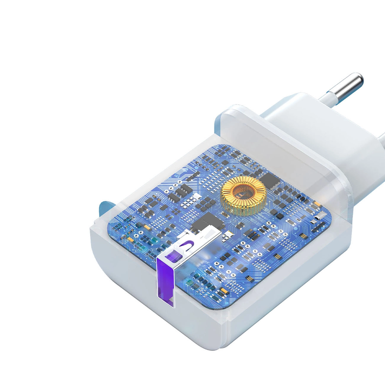 Incarcator Retea Cu Cablu USB-C Dudao A20EU, 18W, 3A, 1 x USB-A, Alb