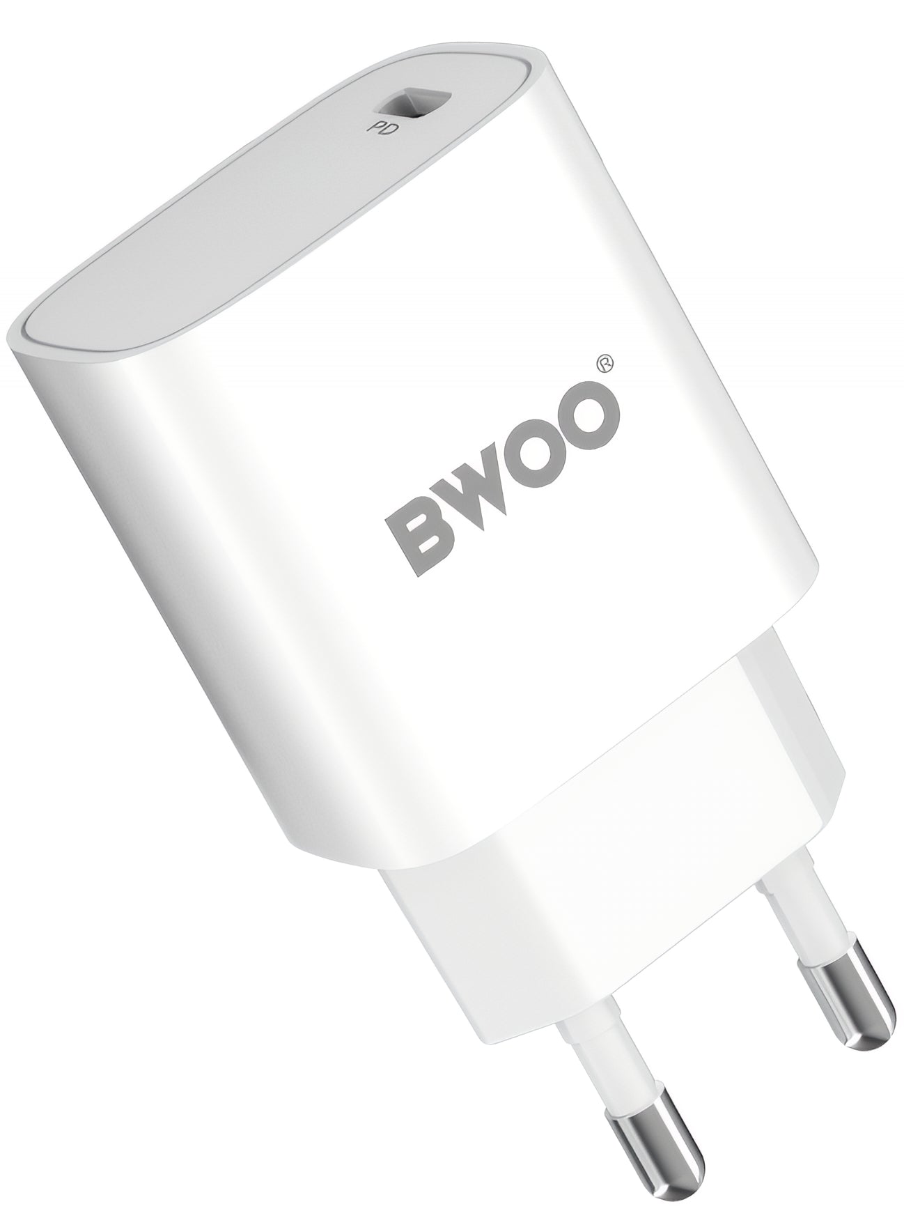Incarcator Retea Cu Cablu Lightning BWOO CDA159, 20W, 3A, 1 x USB-C, Alb