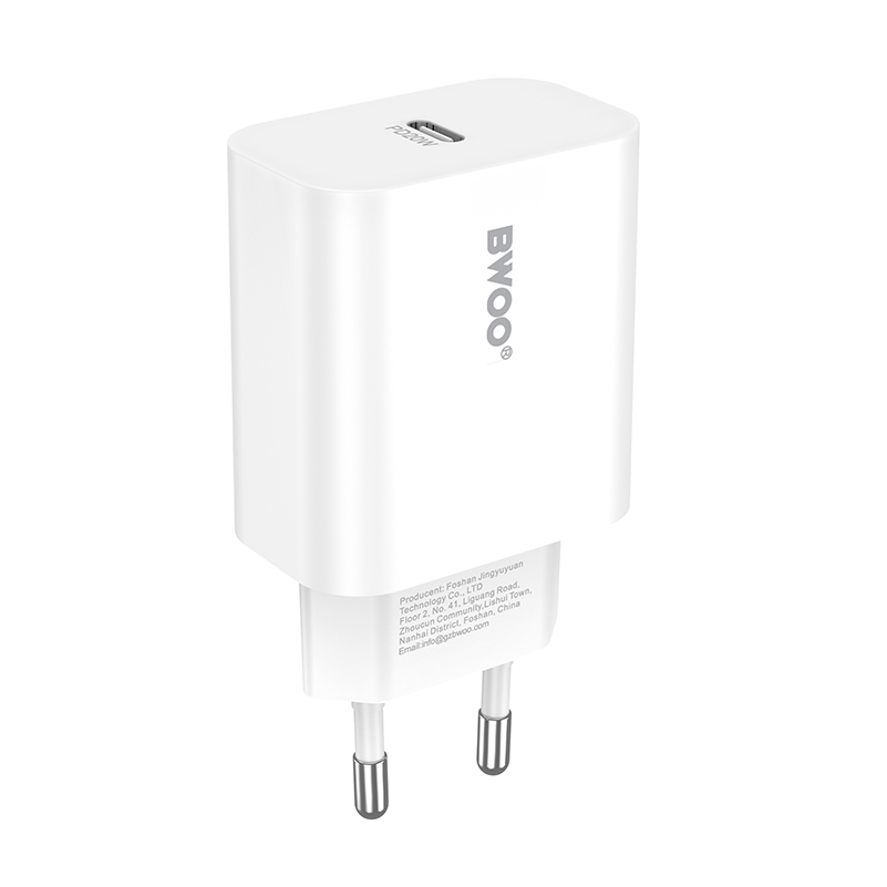 Incarcator Retea Cu Cablu USB-C BWOO CDA233, 20W, 3A, 1 x USB-C, Alb