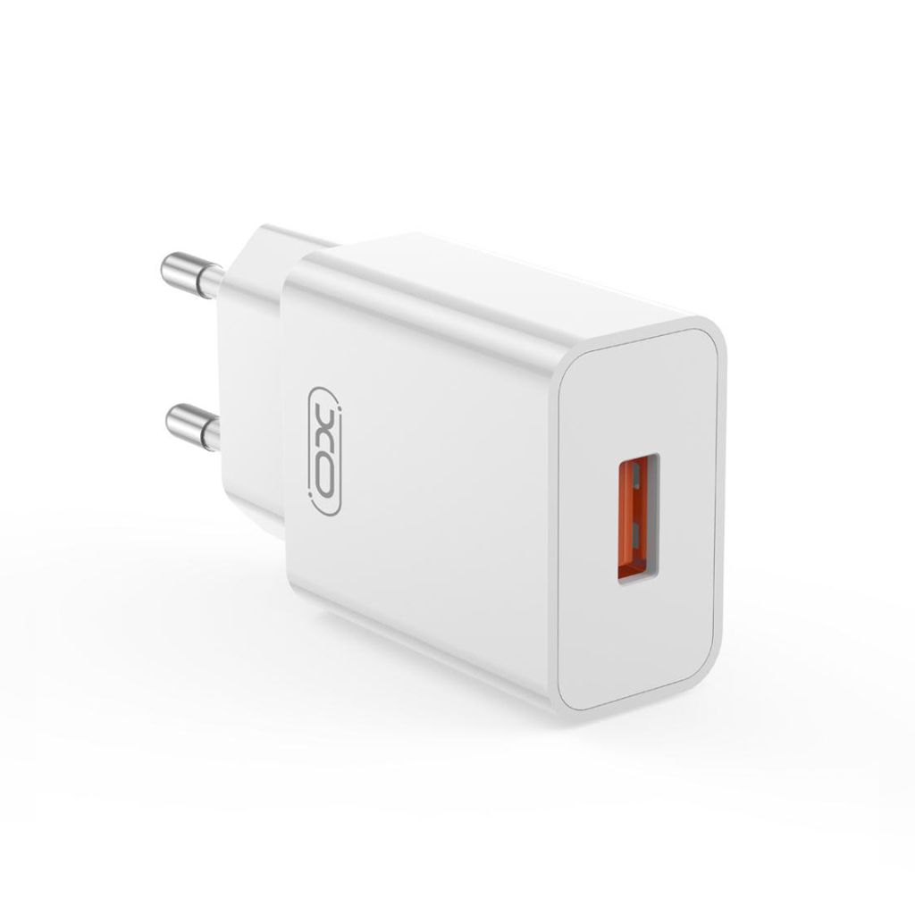 Incarcator Retea Cu Cablu USB-C XO Design L127, 18W, 3A, 1 x USB-A, Alb