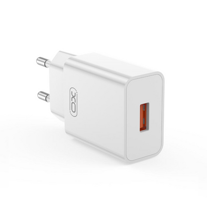 Incarcator Retea Cu Cablu USB-C XO Design L127, 18W, 3A, 1 x USB-A, Alb