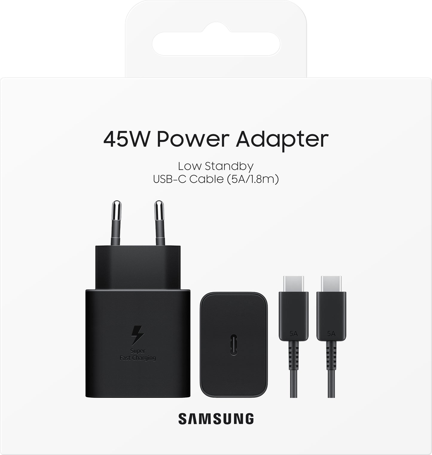 Ładowarka sieciowa Samsung z kablem USB-C, 45 W, 4,05 A, 1 x USB-C, czarna EP-T4511XBEGEU 