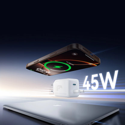 Incarcator Retea Cu Cablu USB-C Joyroom JR-TCL05, 45W, 3A, 2 x USB-C, Alb