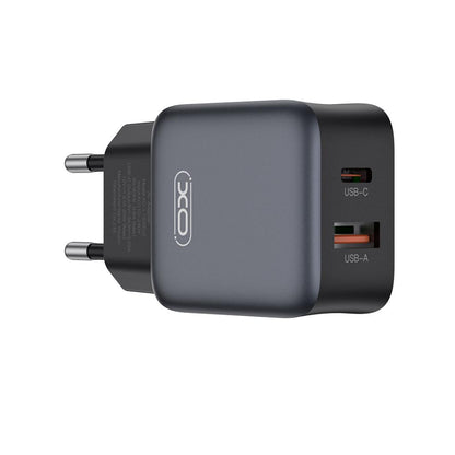 Incarcator Retea Cu Cablu USB-C XO Design L156, 30W, 3A, 1 x USB-A - 1 x USB-C, Negru