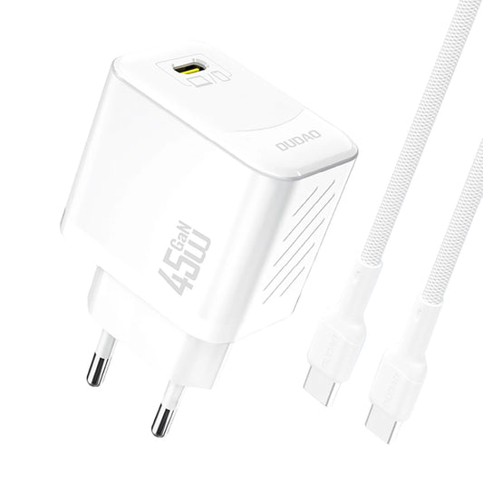 Incarcator Retea Cu Cablu USB-C Dudao A28C, 45W, 3A, 1 x USB-C, Alb