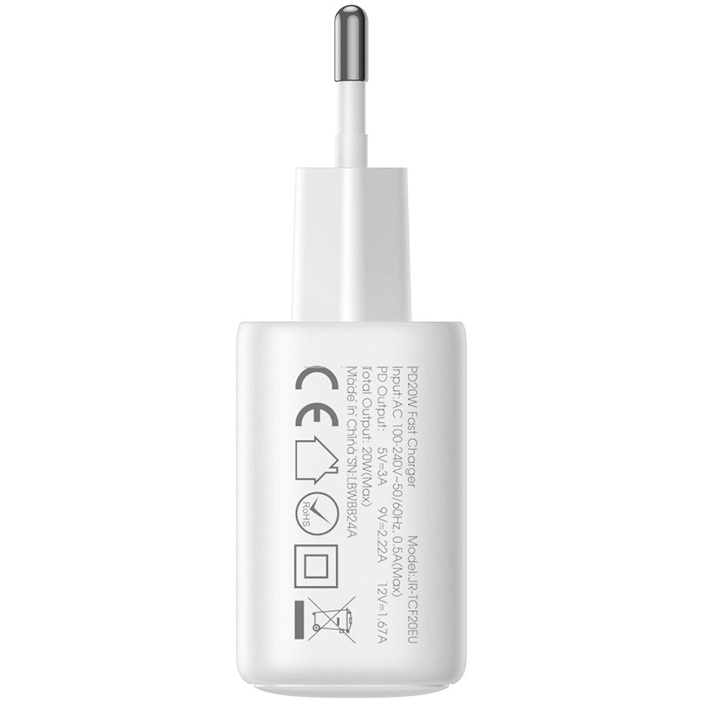 Incarcator Retea Cu Cablu USB-C Joyroom JR-TCF20, 20W, 3A, 1 x USB-C, Alb