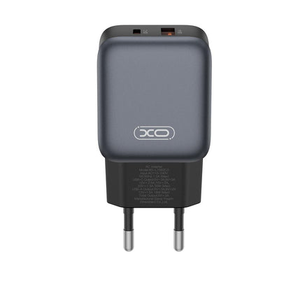 Incarcator Retea Cu Cablu USB-C XO Design L156, 30W, 3A, 1 x USB-A - 1 x USB-C, Negru