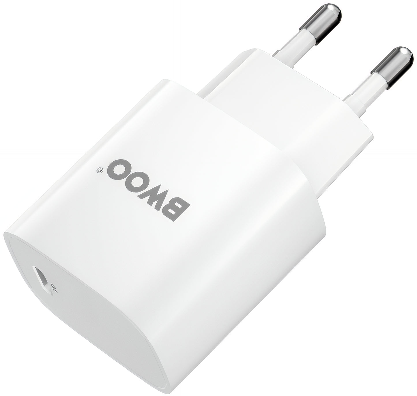 Incarcator Retea Cu Cablu USB-C BWOO CDA159, 20W, 3A, 1 x USB-C, Alb