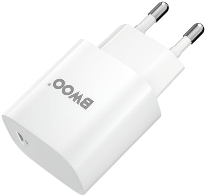 Incarcator Retea Cu Cablu USB-C BWOO CDA159, 20W, 3A, 1 x USB-C, Alb