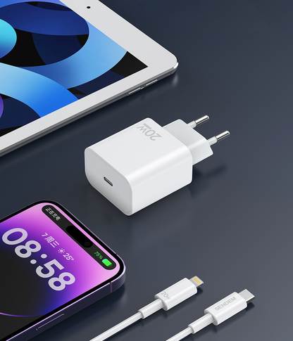 Incarcator Retea Cu Cablu USB-C Sendem OG73, 20W, 3A, 1 x USB-C, Alb