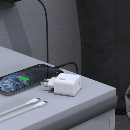 Incarcator Retea Cu Cablu USB-C Dudao A28C, 45W, 3A, 1 x USB-C, Alb