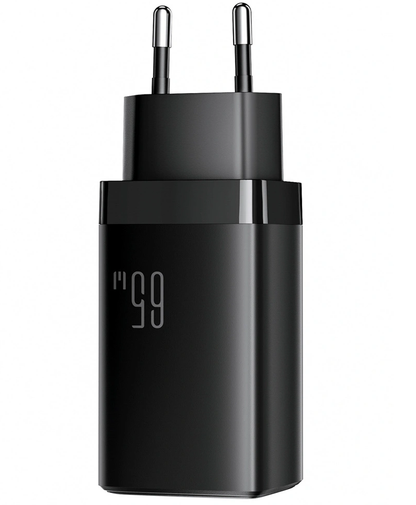Incarcator Retea Cu Cablu USB-C Joyroom JR-TG10, 65W, 3.25A, 1 x USB-A - 2 x USB-C, Negru