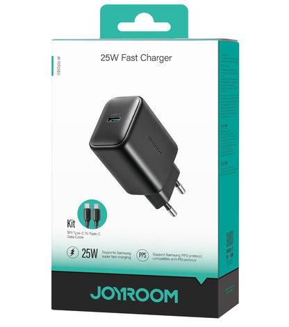 Incarcator Retea Cu Cablu USB-C Joyroom JR-TCF23, 25W, 3A, 1 x USB-C, Negru