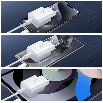 Incarcator Retea Cu Cablu USB-C Joyroom JR-TCF20, 20W, 3A, 1 x USB-C, Alb