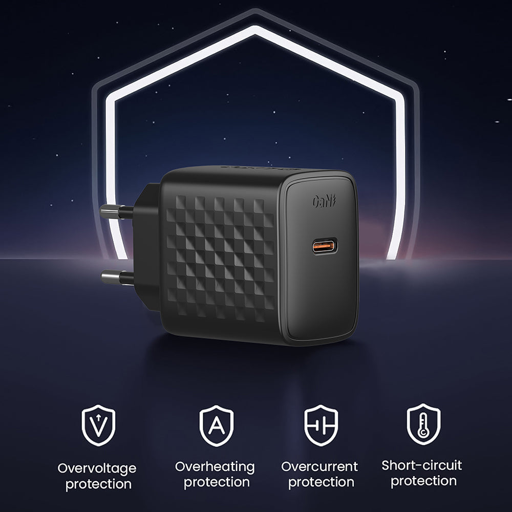 Incarcator Retea Cu Cablu Lightning Lito LC13L, 20W, 3A, 1 x USB-C, Negru