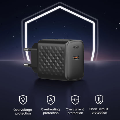 Incarcator Retea Cu Cablu Lightning Lito LC13L, 20W, 3A, 1 x USB-C, Negru