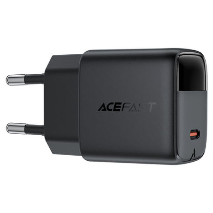 Incarcator Retea Cu Cablu USB-C Acefast A113 Display, 20W, 3A, 1 x USB-C, Negru
