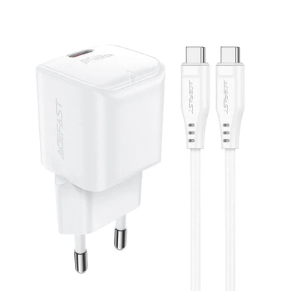 Incarcator Retea Cu Cablu USB-C Acefast A77, 30W, 3A, 1 x USB-C, Alb