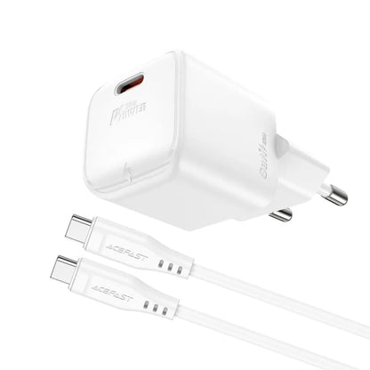 Incarcator Retea Cu Cablu USB-C Acefast A77, 30W, 3A, 1 x USB-C, Alb