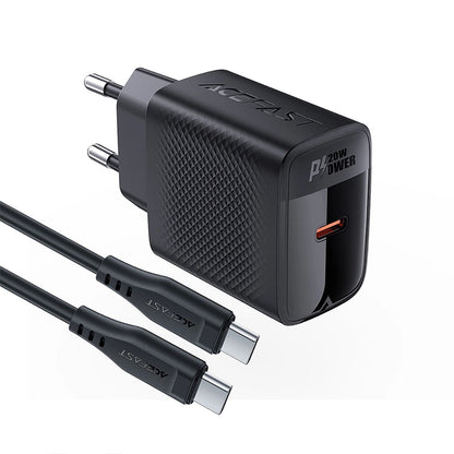 Incarcator Retea Cu Cablu USB-C Acefast A82, 20W, 3A, 1 x USB-C, Negru