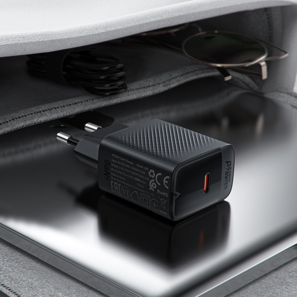 Incarcator Retea Cu Cablu USB-C Acefast A82, 20W, 3A, 1 x USB-C, Negru