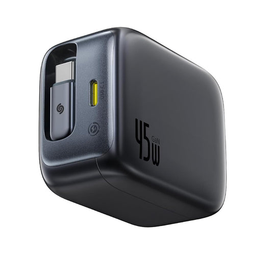 Incarcator Retea Cu Cablu USB-C Baseus EnerCore CJ11, 45W, 3A, 1 x USB-C, Negru Z0004800