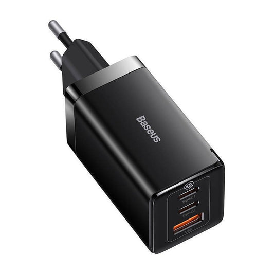 Incarcator Retea Cu Cablu USB-C Baseus GaN5 Pro, 65W, 3.25A, 1 x USB-A - 2 x USB-C, Negru C0206500