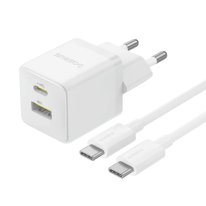 Incarcator Retea Cu Cablu USB-C Baseus Palm, 30W, 3A, 1 x USB-A - 1 x USB-C, Alb P1011160A213-01