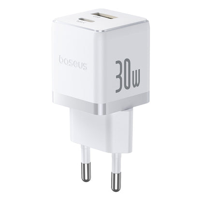 Incarcator Retea Cu Cablu USB-C Baseus Palm, 30W, 3A, 1 x USB-A - 1 x USB-C, Alb P1011160A213-01