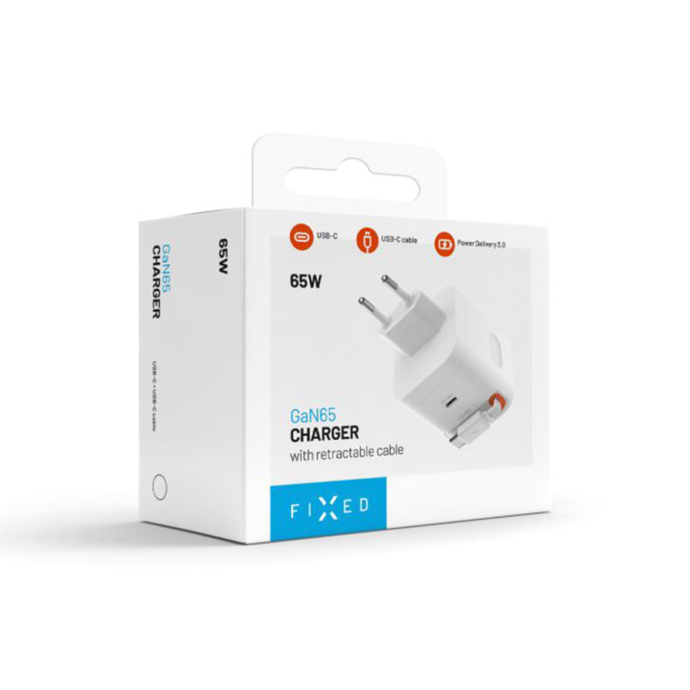 Incarcator Retea Cu Cablu USB-C Fixed, 65W, 3.25A, 1 x USB-C, Negru