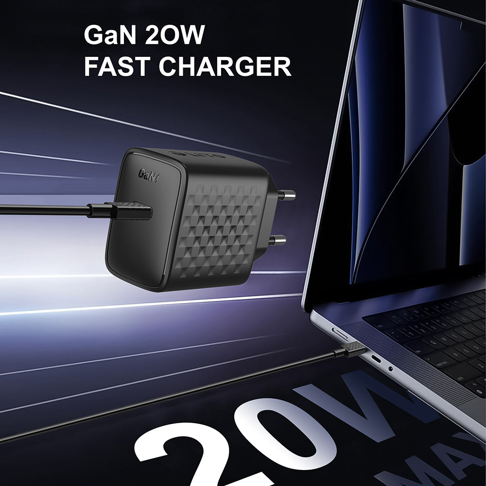 Incarcator Retea Cu Cablu USB-C Lito LC13T, 20W, 3A, 1 x USB-C, Negru