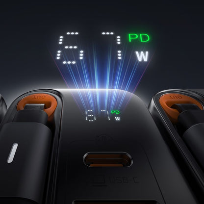 Incarcator Retea Cu Cablu USB-C McDodo CH-4100 FreeGo Display, 67W, 3.35A, 1 x USB-A - 1 x USB-C, Negru