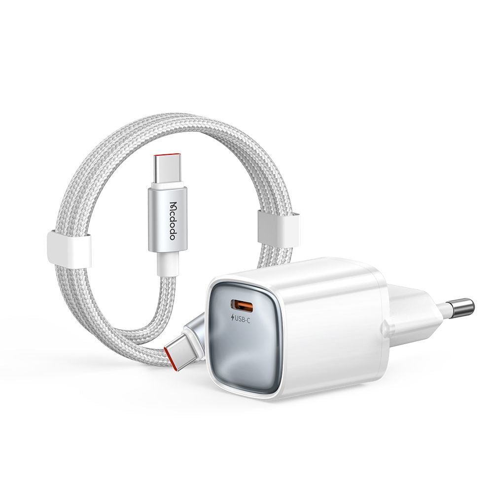 Incarcator Retea Cu Cablu USB-C Mcdodo Nano CH-8263, 65W, 3.25A, 1 x USB-C, Alb