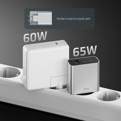 Incarcator Retea Cuktech, 65W, 3.25A, 1 x USB-A - 2 x USB-C, Alb CUK0A15CEUSL