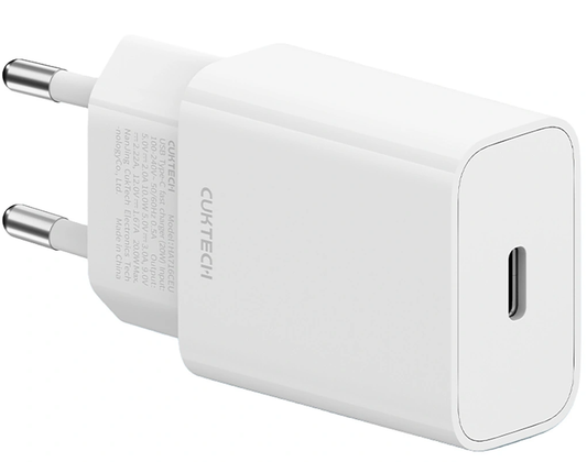 Incarcator Retea Cuktech HA716C, 20W, 3A, 1 x USB-C, Alb