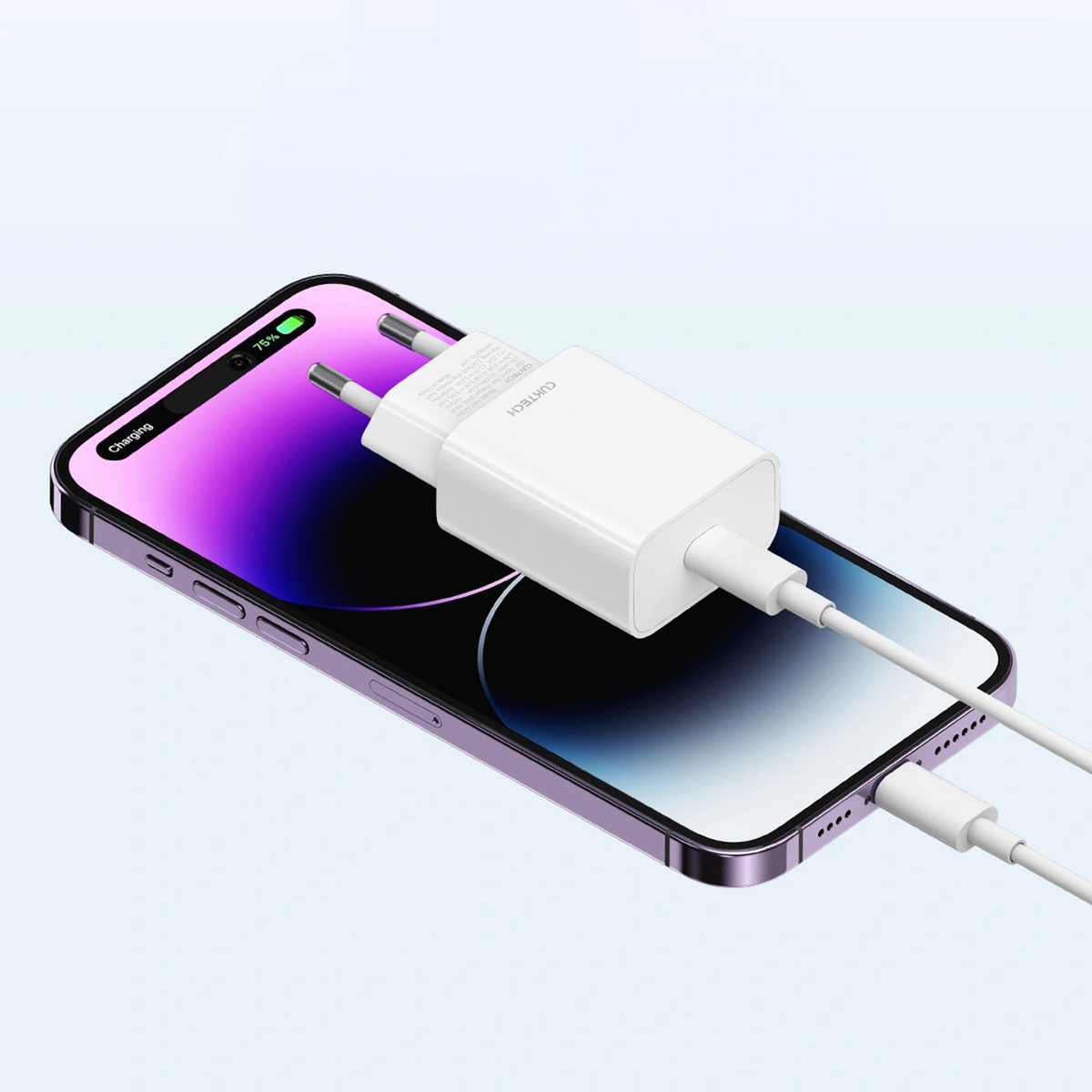 Incarcator Retea Cuktech HA716C, 20W, 3A, 1 x USB-C, Alb