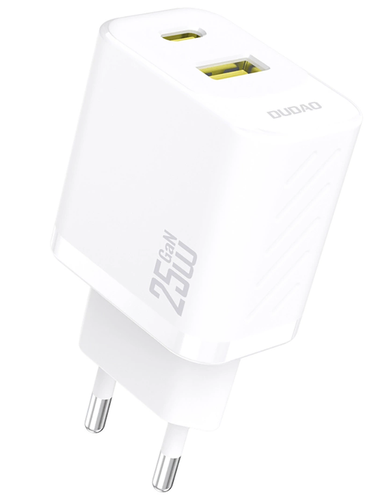 Incarcator Retea Dudao A26T, 25W, 3A, 1 x USB-A - 1 x USB-C, Alb