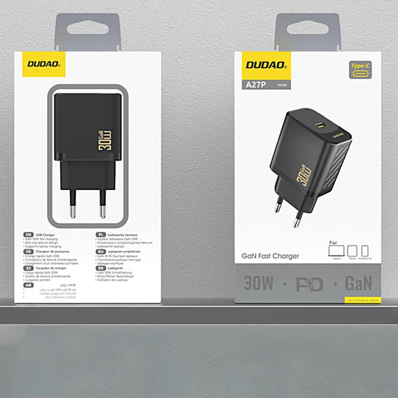 Incarcator Retea Dudao A27P, 30W, 3A, 1 x USB-C, Negru