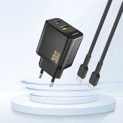 Incarcator Retea Dudao A27TEU, 30W, 3A, 1 x USB-A - 1 x USB-C, Negru