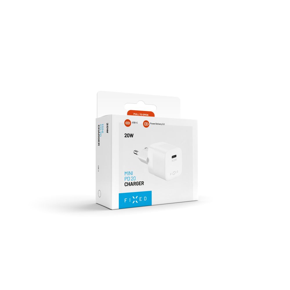 Incarcator Retea Fixed Mini, 20W, 3A, 1 x USB-C, Alb