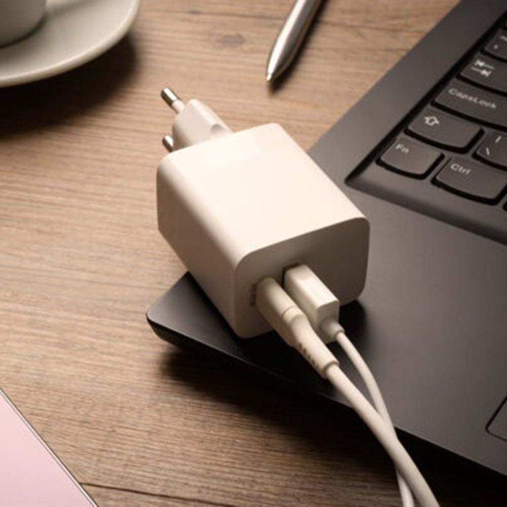 Incarcator Retea Fixed Mini, 45W, 3A, 1 x USB-A - 1 x USB-C, Alb