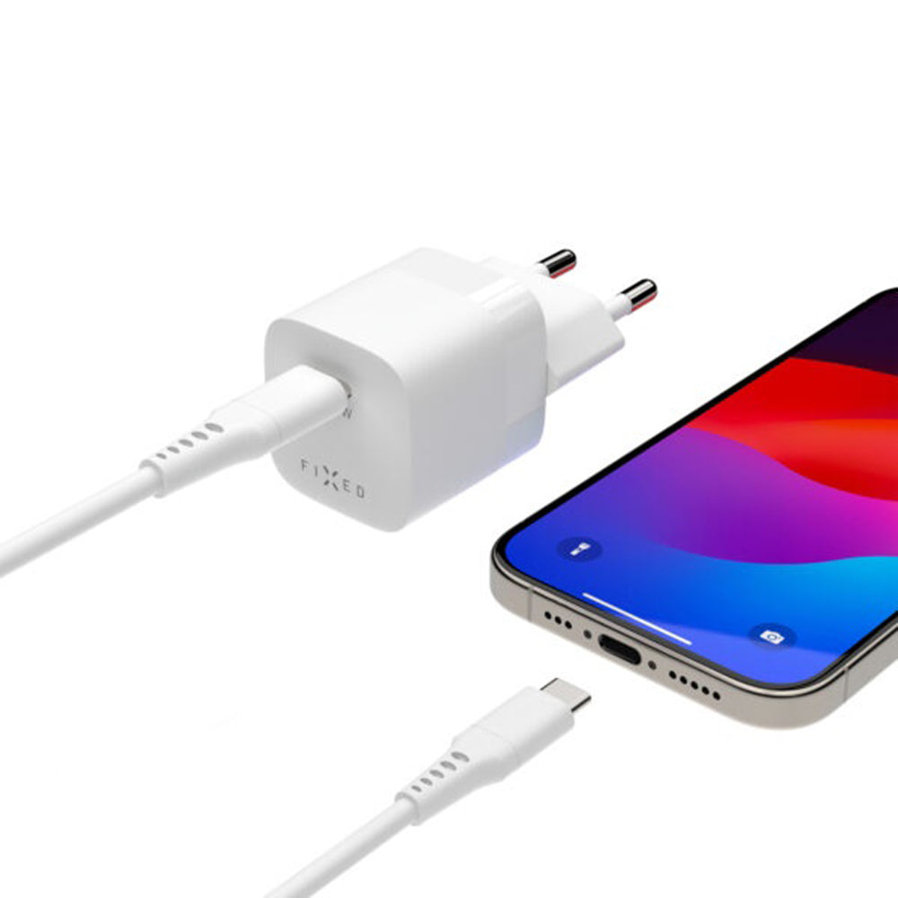 Incarcator Retea Fixed Mini2, 30W, 3A, 1 x USB-C, Alb