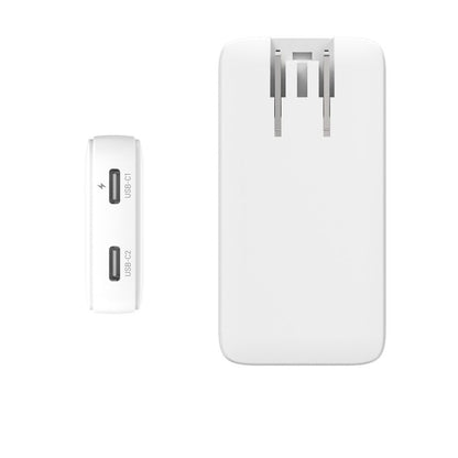 Incarcator Retea Fixed Travel, 45W, 3A, 2 x USB-C, Alb
