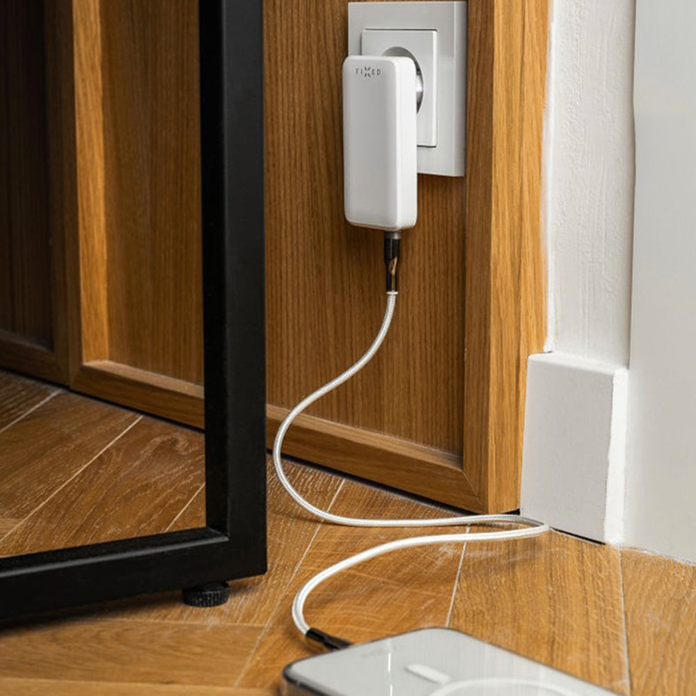 Incarcator Retea Fixed Travel, 45W, 3A, 2 x USB-C, Alb