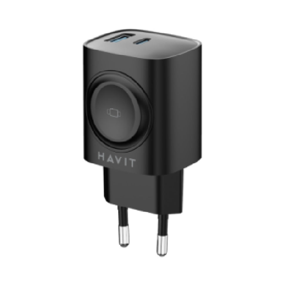 Incarcator Retea HAVIT UC132 2in1, 22W, 3A, 1 x USB-A - 1 x USB-C, Negru