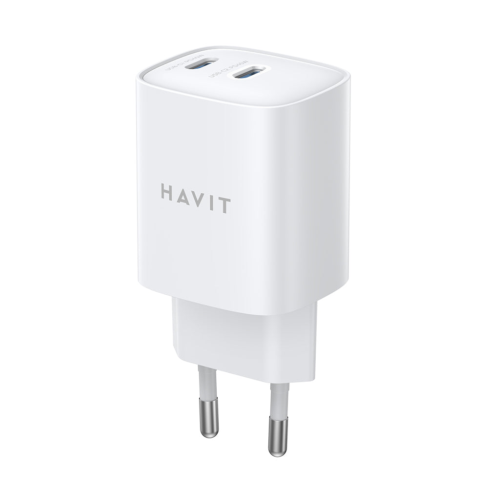 Incarcator Retea HAVIT UC45W, 45W, 3A, 2 x USB-C, Alb