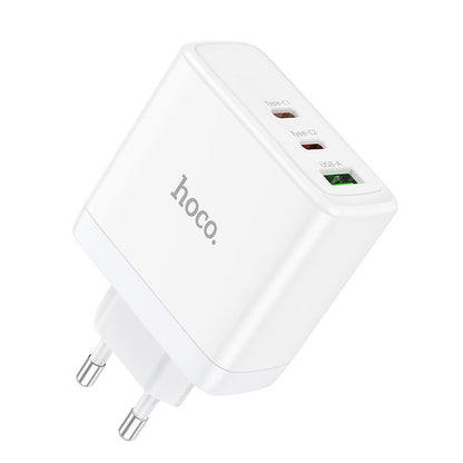 Incarcator Retea HOCO N30, 65W, 3.25A, 1 x USB-A - 2 x USB-C, Alb